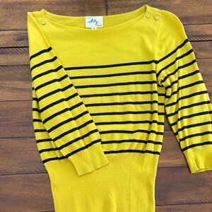 Milly of New York Mustard Crewneck Sweater